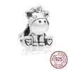 Подвеска из стерлингового серебра с номером щенка и семьей, подходит для S925, оригинальные подвески, браслеты для женщин, подарок, изготовление ювелирных изделий