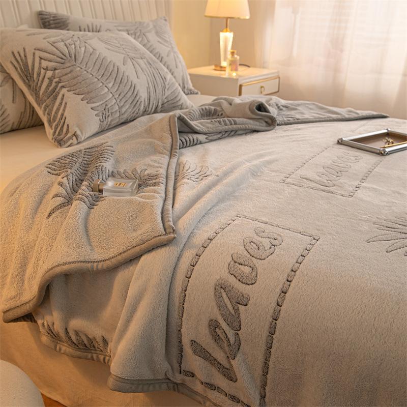 Plush Snow Fleece Blanket Summer Bedspread Flannel Throw Single Person Nap Blanket Sofa Air Conditioner Coverlet Bedding