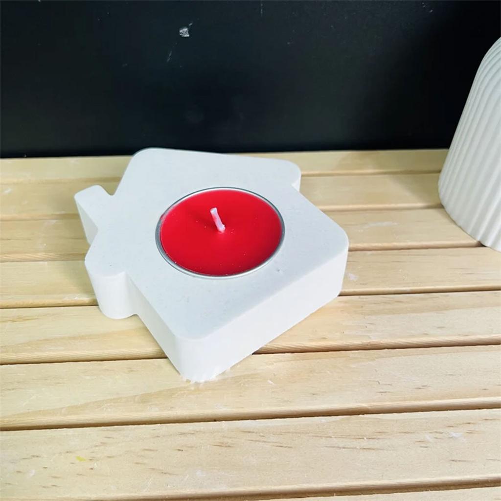 House Shaped Candle Stand Molds House Candlestick Molds for Making Candlestick Tealight Holder Room Decorations