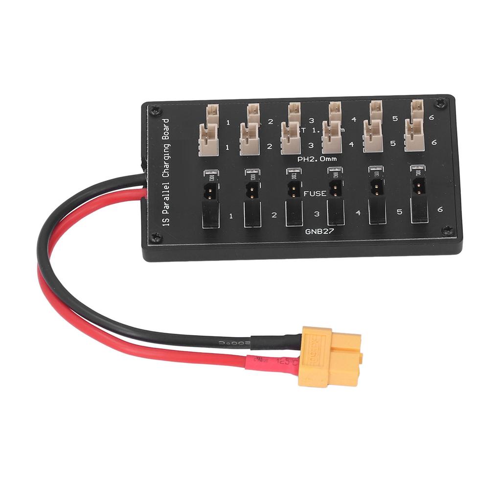 Параллельная зарядная плата 6 каналов XT60 Плата для балансировки заряда с кабелем 4,0 мм типа "банан" для