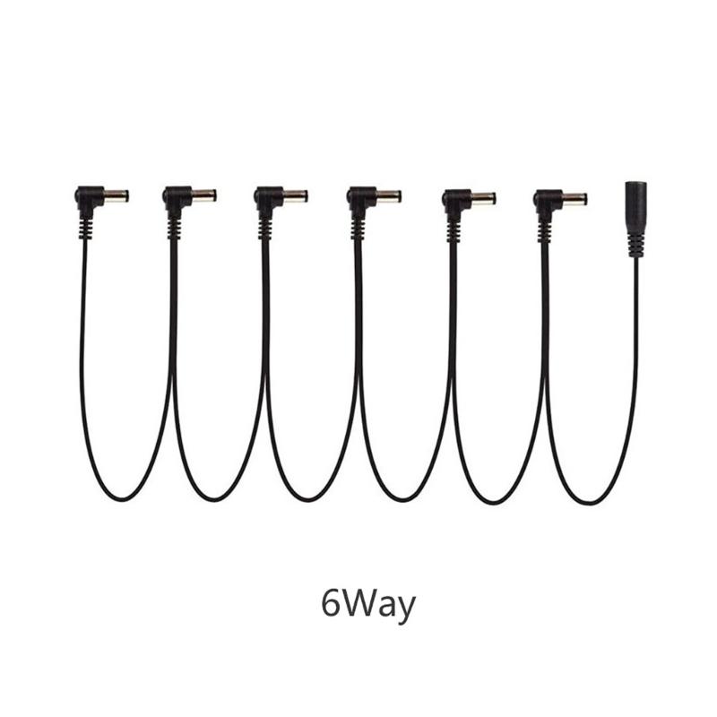 Guitar Pedal Board Daisy Chain Power Supply Cable, 3/4/5/6/8 Way Guitar Power Supply Cord Power Cable Chain for Guitar