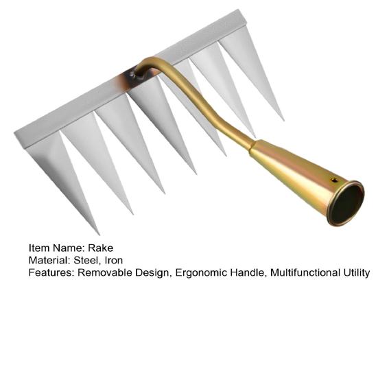 Садовые грабли со съемной конструкцией Эргономичная ручка Эффективный инструмент для прополки с острыми кончиками Садовый инструмент