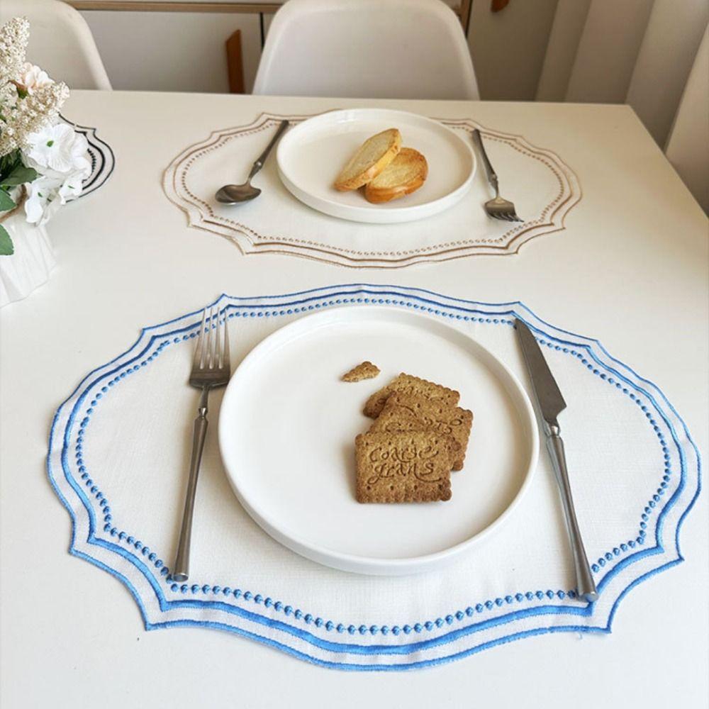 Vintage Placemat Napkins Embroidered Fabric Table Place Mat New Decorative Table Mat