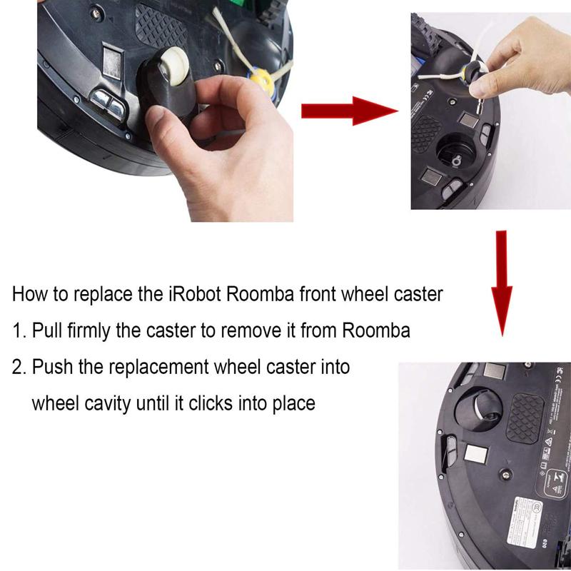 Replacement Front Wheel Caster Assembly For iRobot Roomba J7 I3 i7 i7+ Plus E5 E6 E7 500 600 700 800 900 980 960 Vacuum CLeaner