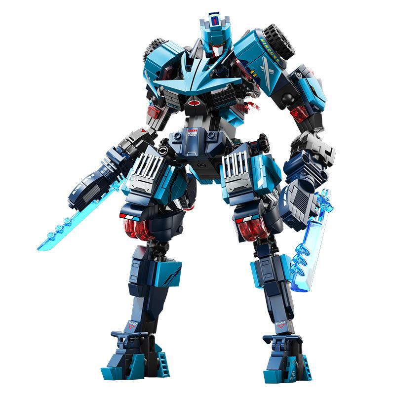 Senbao Building Blocks Accumulation Machine Code Super Running Mecha Украшения Собранные строительные блоки Игрушка Мальчик