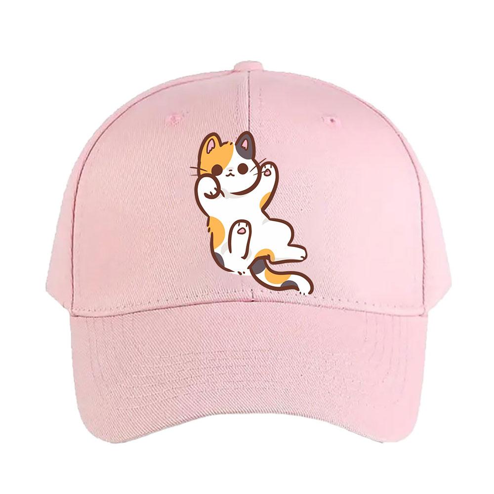 kawaii cat Cap Summer Women Unisex Adult Peaked Hat Fashion Casual Adjustable Printed Baseball Caps Trucker Cap boyfriend