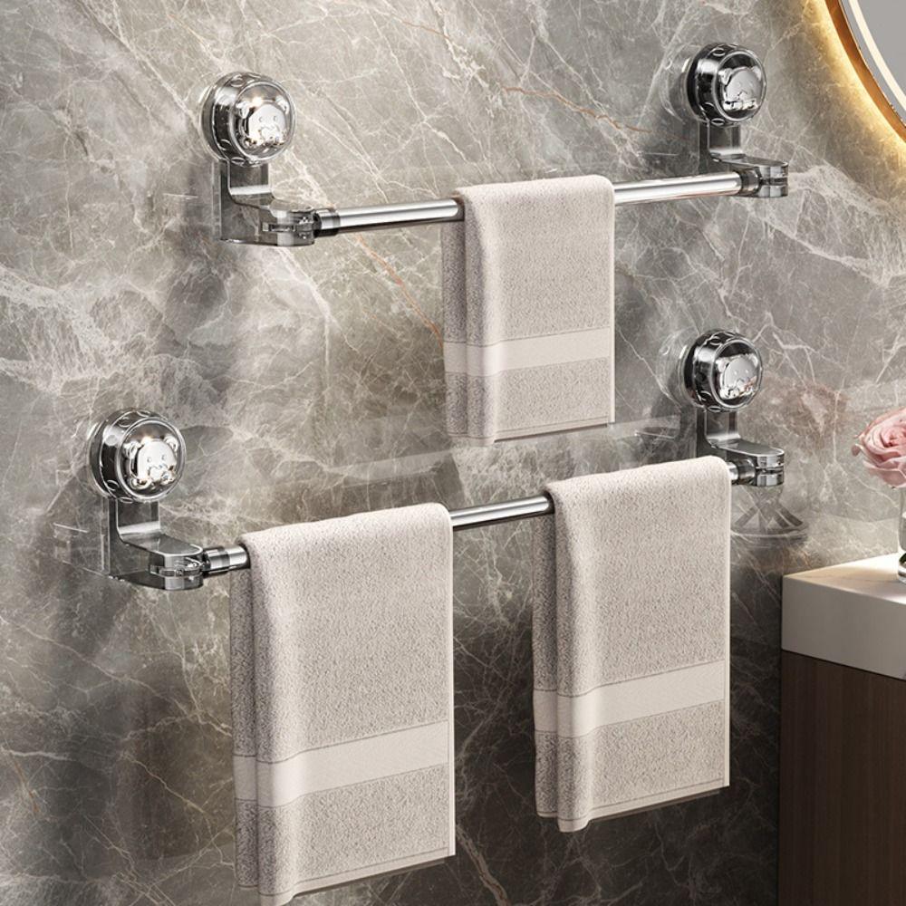 Suction Cup Towel Rack Wall Mounted Clothes Drying Rack Durable Slipper Rack