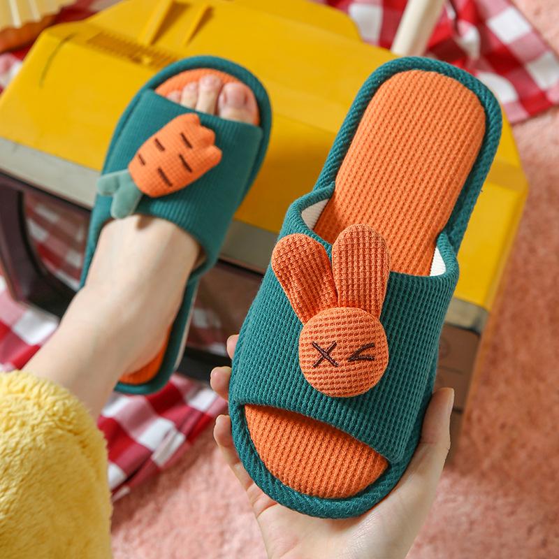New Cute Fashion Cotton-Linen Anti-Slip Slippers