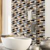 3 Dimension Multicolor Brick Water resistant Moistureproof Removable Self Adhesive Wallpaper Peel   Stick PVC Wall Stickers for Living Room Bathroom