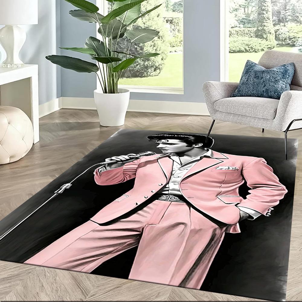 Elvis Area Rug Perfect For Balcony Hallway Entryway Living Rooms Antislip Rug Anime Office Decor Perfect Gift For Friends Family