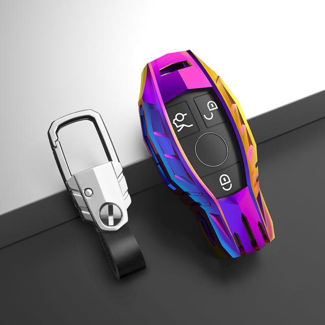 Чехол-держатель для автомобильного ключа из сплава для Mercedes Benz ABCES Class W204 W205 W206 W212 W213 W176 GLC CLA W177 W222 W223 W463 AMG