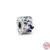 Butterfly Charm Bead Fit Bracelet 925 Sterling Silver DIY Women's Jewelry