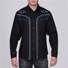 Western Style Embroidered Long Sleeve Button-Up Shirt, Fashionable and Versatile.