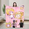 Плед Foxy Boxy и Rocky Lankybox Мягкий Теплый Новинка Плюшевый Плед для Дивана Кровати Кемпинга Фланелевая Постельная Покрывало Покрытие для Кровати