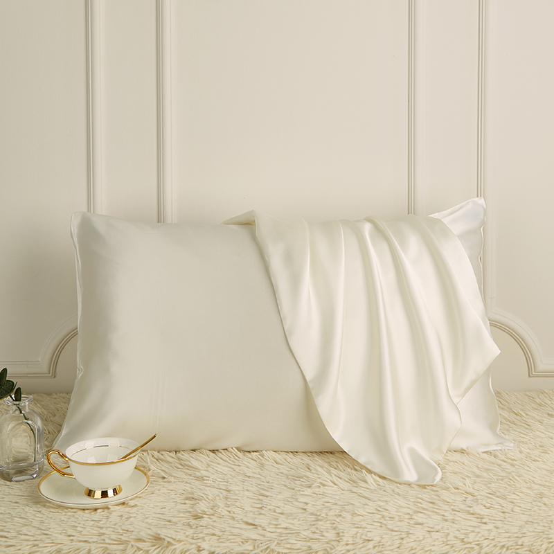 100% Natural Mulberry Silk Pillowcase designed for Hair and Skin - Front in Pure Silk and Back in Breathable Lyocell Fiber 1 Pack
