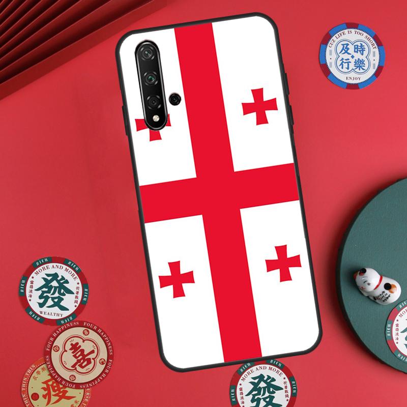 Georgia Grunge Flag For Huawei Nova Y73 Y72 Y61 Y91 Y90 Y70 Y60 12s 12i 11i 8i 9 10 SE P60 Pro P30 P40 Lite Case