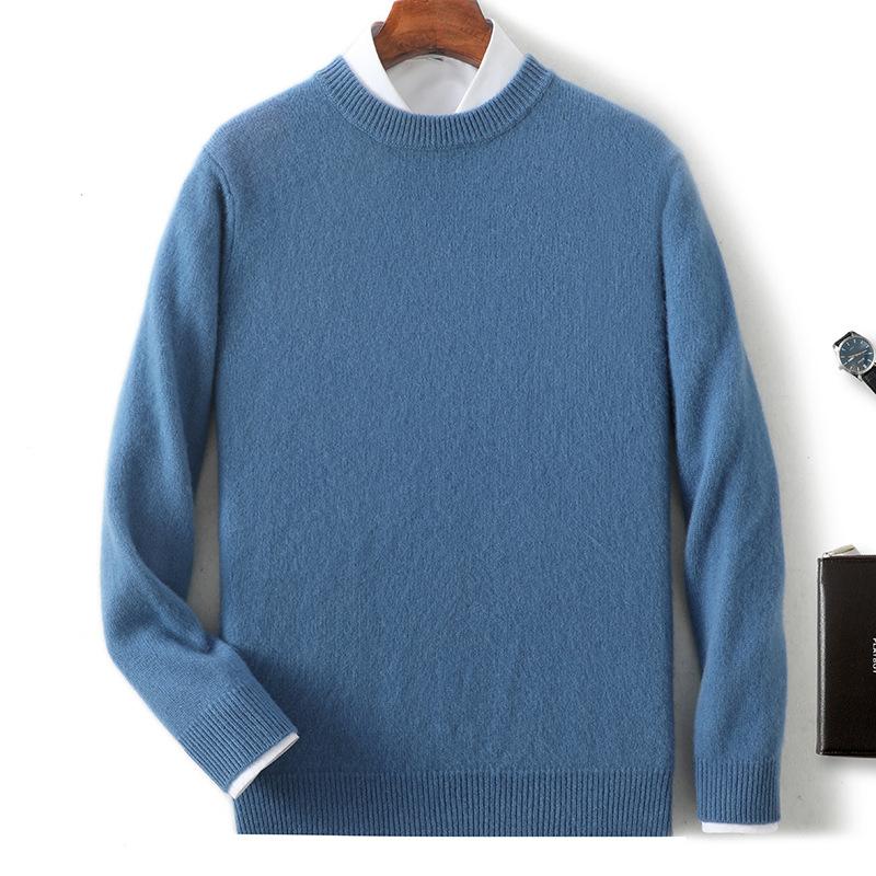 Новый кашемировый свитер утолщенный пуловер с полувысоким воротником с кашемировым свитером мужской внутри