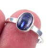 Кольцо из чистого серебра 925 пробы с натуральным кианитом ручной работы, размер 8 r2Q62