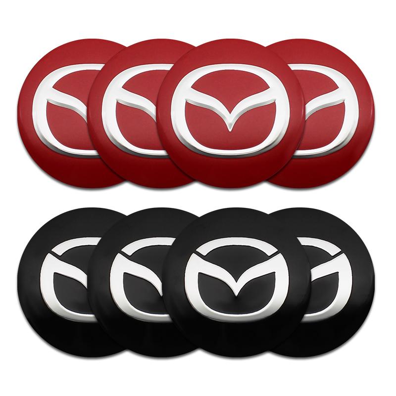 4Pcs 56mm For Mazda 3 6 2 626 CX5 CX 5 CX3 RX8 MX3 MX5 Atenza Axela Accessories Car Wheel Center Hub Caps Stickers Badge Decals k1