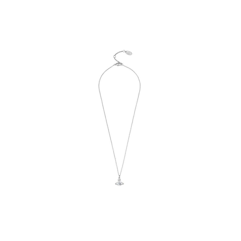 VIVIENNE WESTWOOD Ожерелье-кулон Reina Saturn Orbit Crystal для женщин, латунь, серебро 6302009502P102SM