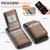 For iPhone 11 Pro Leather Back Cover Compatible with MagSafe JEEHOOD J06 Phone Case with Card Bag RFID Blocking
