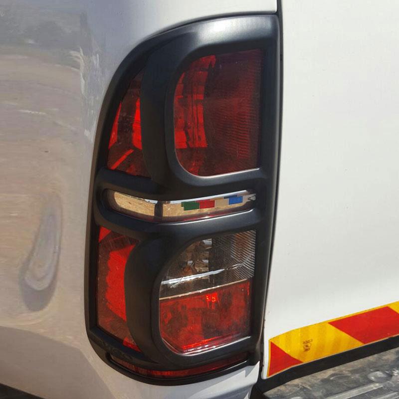 ABS Matte Black Tail light Cover Accessories For Toyota Hilux Vigo 2012 2013 2014 Rear Lamp Hood Car Exterior Parts