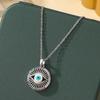 Популярное ожерелье из титановой стали синего цвета «Злой глаз» для женщин – Универсальное и персонализированное ювелирное изделие-цепочка для ключицы