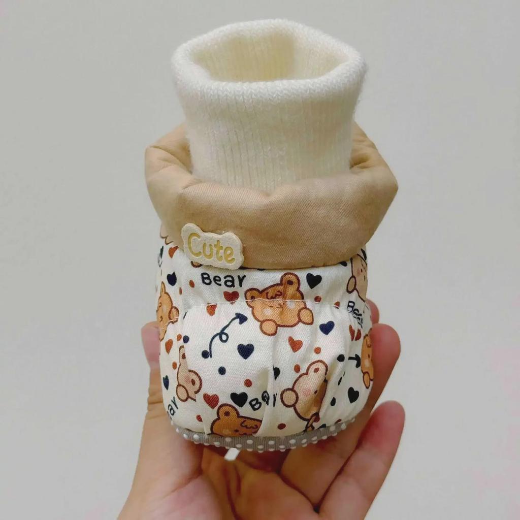Plush Winter Baby Shoes (0-12 Months) for Boys and Girls