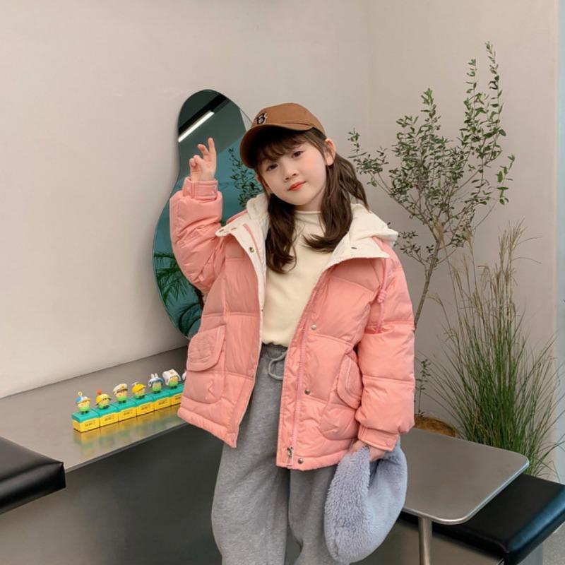 Пуховик для девочек с тремя защитными свойствами, стильное зимнее детское утепленное пальто из белого утиного пуха