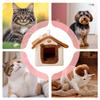 Pet Cat House Plush Enclosed With Handle Winter Pet Indoor House Cat Cave For Bedroom Garage Living Room Windowsill Balcony