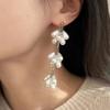 Элегантные серьги-кисточки с бисером в виде цветов, винтажные серьги с искусственным жемчугом, серьги-капли, женские