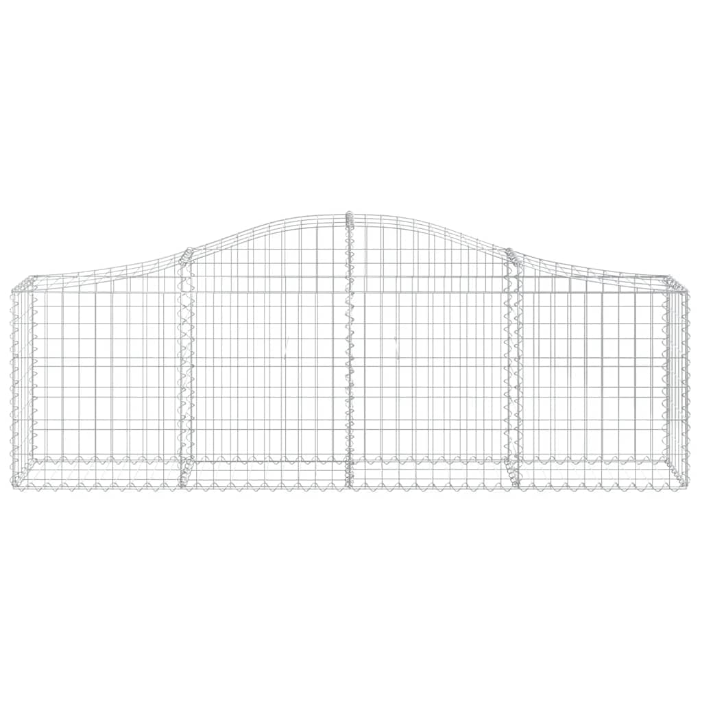 Arch Top Gabion Baskets 3 pcs. 200 x 30 x 60 80 cm Galvanized Iron