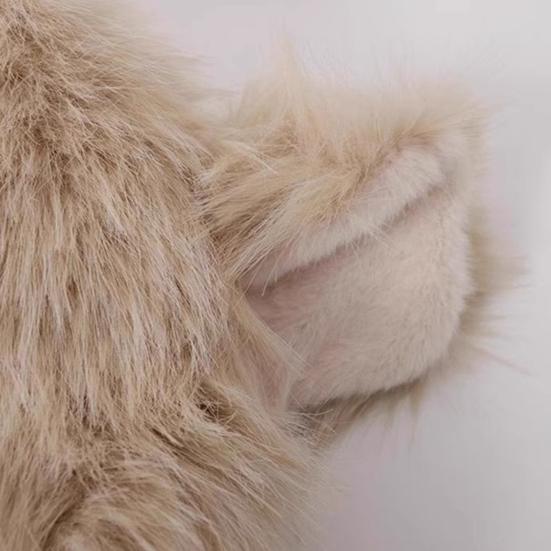 Женская шапка в форме лисьих ушек, утолщенная плюшевая теплая зимняя шапка с дизайном шарфа, для активного отдыха