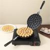 Double-Sided Bubble Waffle Maker Long Handle Egg Waffler Iron Plum Blossom Cake Mold  Home Bakery
