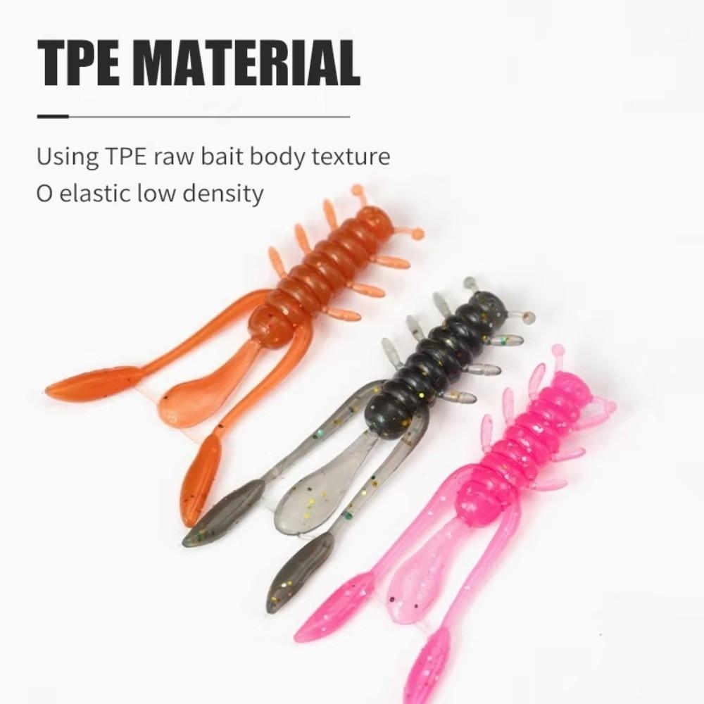 40pcs/lot Fishing Lures Soft Material Soft Fishing Lures Mini Soft Lure Larva For Bass