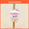 Plush Red Cake Keyring Pp Cotton Fill Soft Toy For Kids Birthday Idea Gift