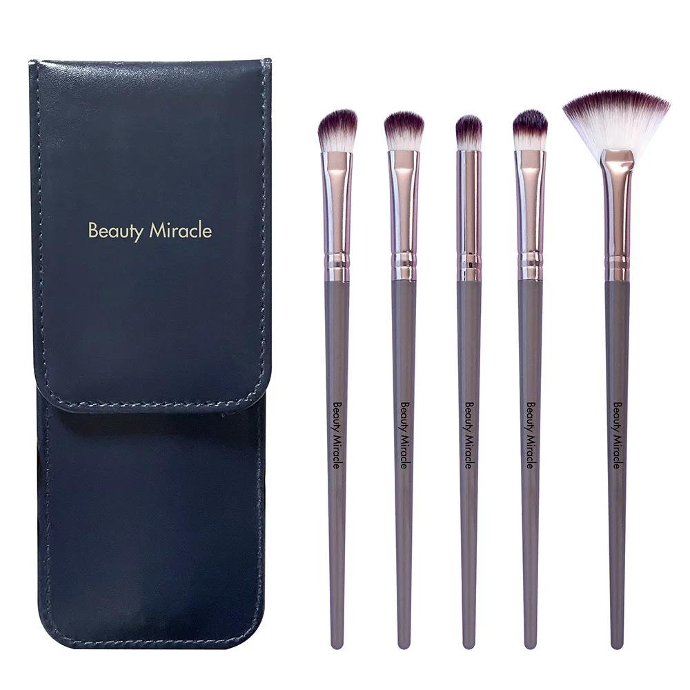 5pcs Professional Makeup Brush Set Foundation Concealers Eye Shadows Powder Blush Blending Brushes Beauty Tools with Bag