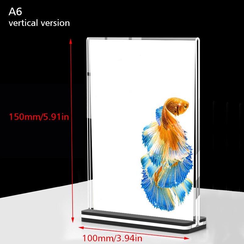 Прозрачный держатель для бумаги Держатель для таблички в ресторане Прозрачная доска для показа формата А4 Офисная фоторамка Свадебная 1 шт.