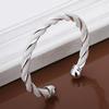 Women's Fashion Simple  Plated Twist Cuff Bangle Open Bracelet Jewelry Gift