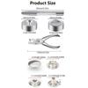 200Pcs Boxed Snaps Buttons Set Double Cap Leather Punch Pliers Durable Snap Fastener Kit  DIY Craft
