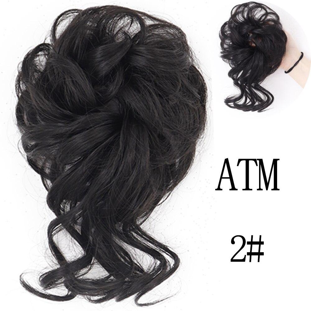 Fashion Missqueen Women 40g Synthetic Fake Hair Bun Messy Curly Hair Scrunchies Hair Piece Bun Hairpieces For Women Heat Resistant