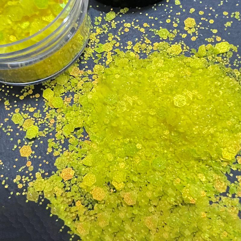 Opal White Cosmetic Polyester Glitter Hexagon Epoxy Resin Chunky Matte Glitter Mix for Snow Globe Tumbler Glitter