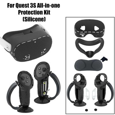 Для Meta Quest 3S набор VR-аксессуаров 10-в-1 Силиконовый водонепроницаемый и устойчивый к царапинам защитный чехол