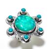 Green Triplet Opal, Turquoise Gemstone 925 Sterling Silver Gift Ring Size 7 f3F31