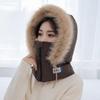 Winter ear protection thunder hat children ski velvet warm wind and snow mask scarf integrated hat cycling hat men