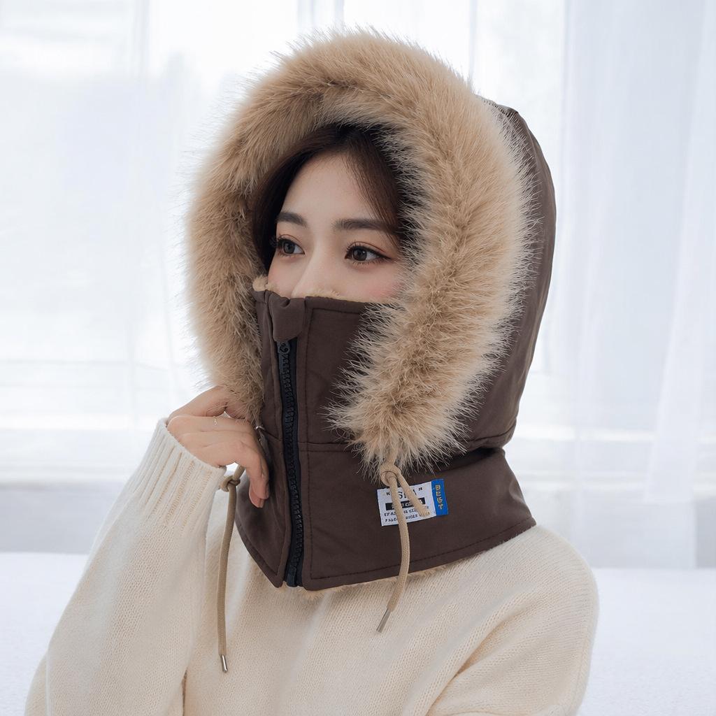 Winter ear protection thunder hat children ski velvet warm wind and snow mask scarf integrated hat cycling hat men