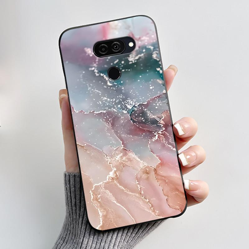 Чехол для LG Q70 Корпус LM-Q730N Роскошный Милый Кролик Любовь Смешной Ультратонкий ТПУ Черный Силикон Мягкий Чехол для LGQ70 Q 70 Чехол для Телефона