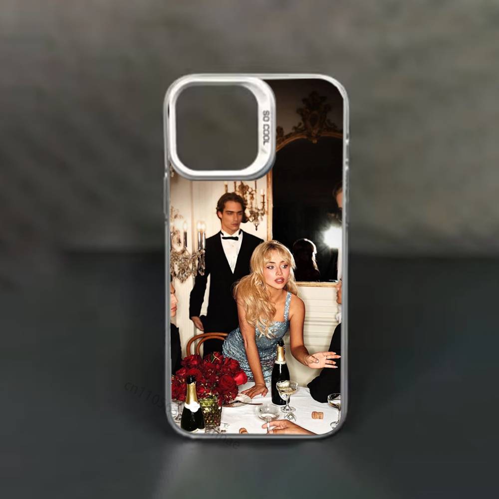 S-sabrina C-Carpenter Cartoon Phone Case for iPhone 15 16 Pro Max Air SE 11 13 Pro 14 Plus 12 11Pro 15Pro Max 16e Cover