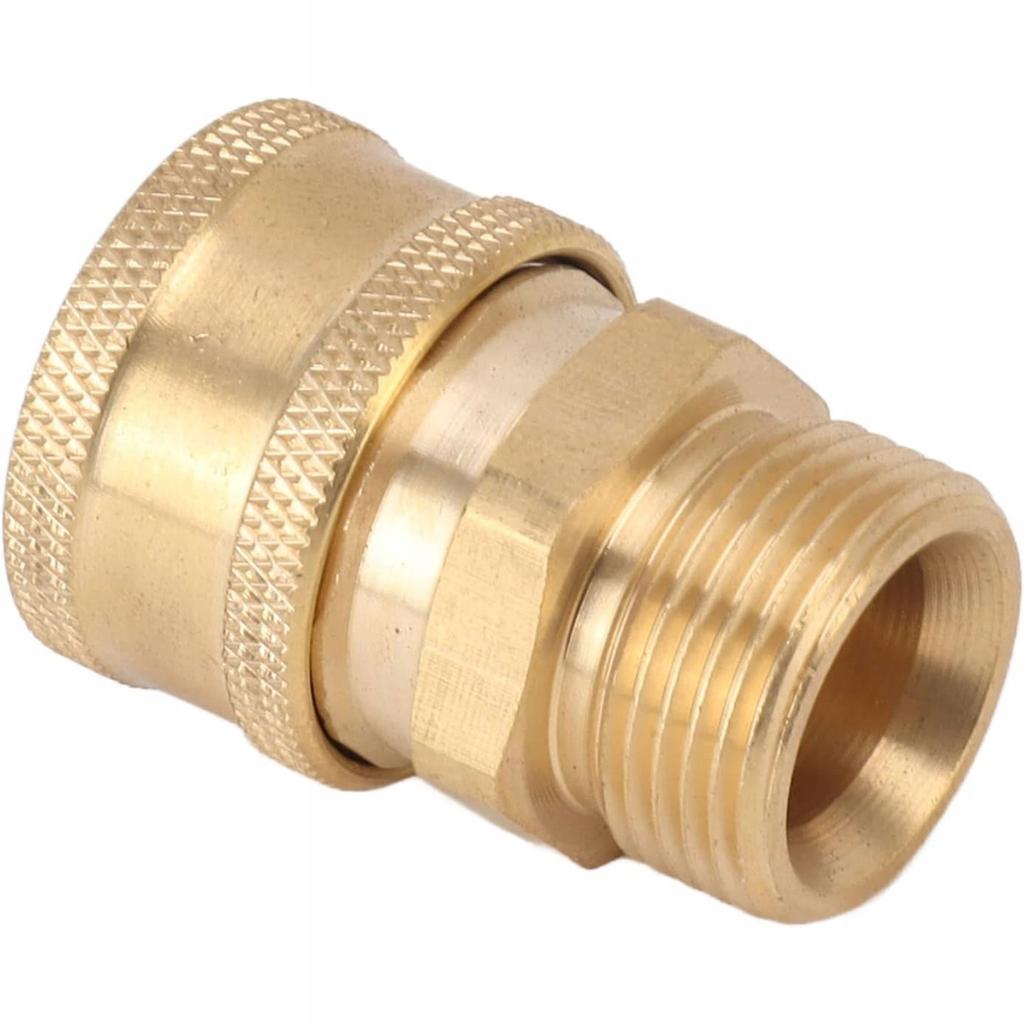 Brass adapter for pressure washer M22x1.5mm to 1/4" quick connector