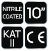 Work gloves, nitrile-coated polyester (sandy), 4131X, size 10